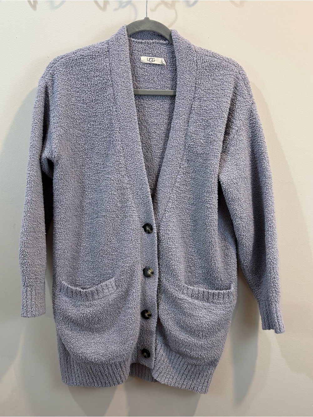 UGG Joselyn Gray Cozy Lounge Button Down Cardigan Size Small